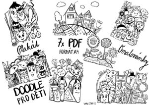 Doodle art - omalovánky pro děti doodle art